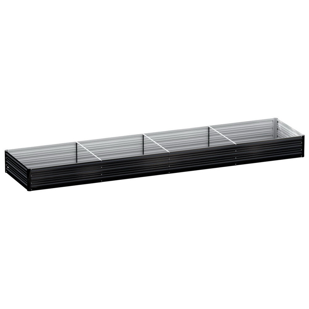 Garden Beds & Planters: Green Fingers Raised Garden Bed 2 Pcs 210x90cm Planter Box Container Galvanised Metal Outdoor