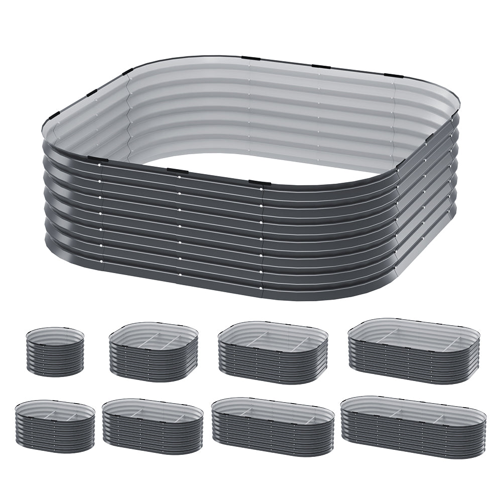 Garden Beds & Planters: Green Fingers Garden Bed 9 In 1 Modular Planter Box Raised Container Galvanised