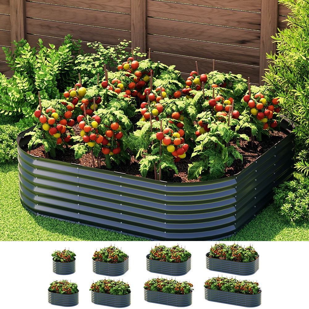 Garden Beds & Planters: Green Fingers Garden Bed 9 In 1 Modular Planter Box Raised Container Galvanised