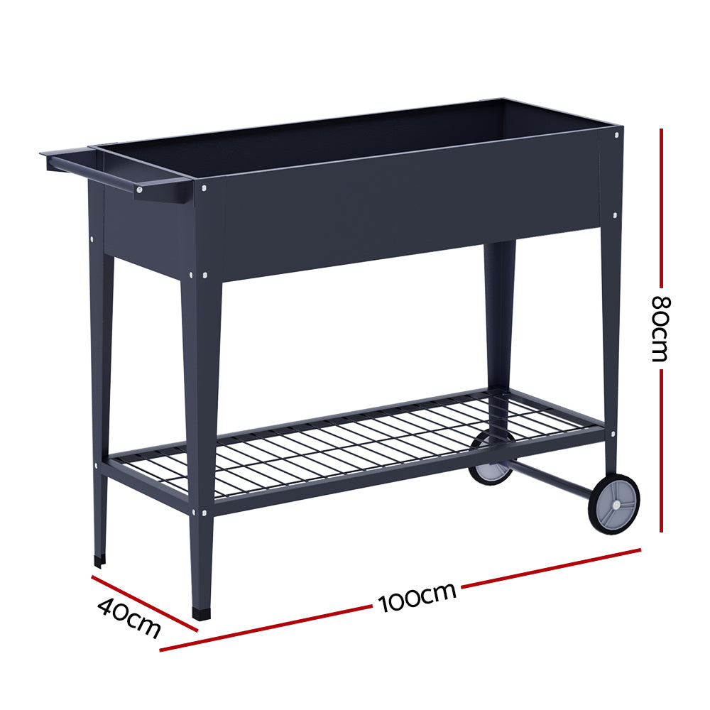 Garden Beds & Planters: Green Fingers Garden Bed Elevated 100X40X80cm Planter Box Raised Container Herb