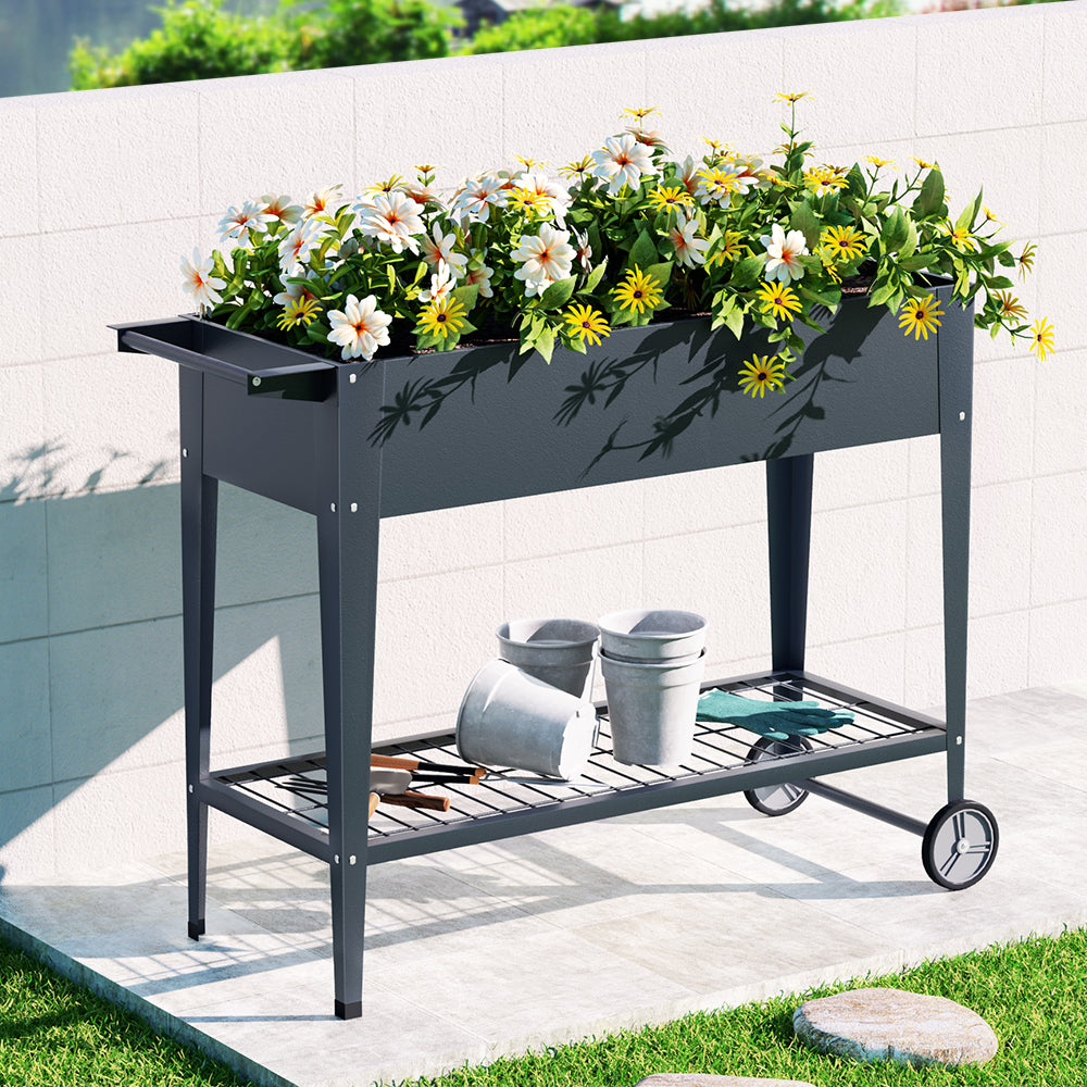 Garden Beds & Planters: Green Fingers Garden Bed Elevated 100X40X80cm Planter Box Raised Container Herb