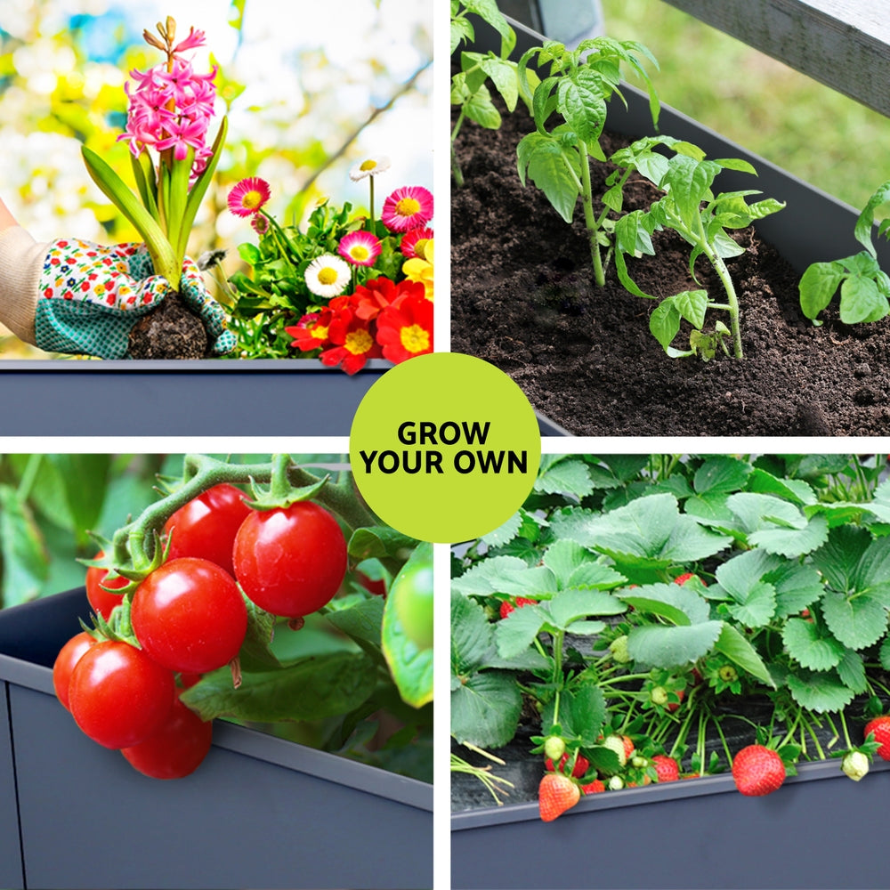Garden Beds & Planters: Green Fingers Garden Bed Elevated 100X40X80cm Planter Box Raised Container Herb