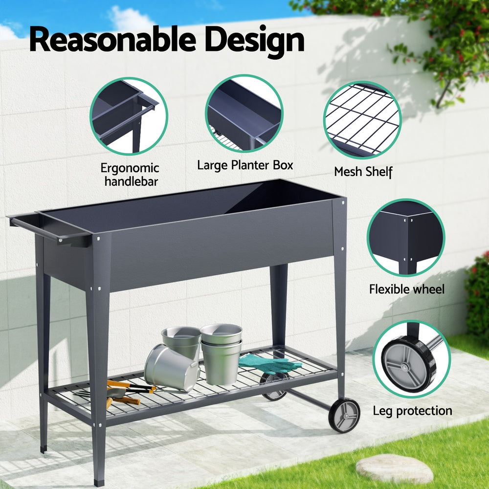 Garden Beds & Planters: Green Fingers Garden Bed Elevated 100X40X80cm Planter Box Raised Container Herb