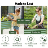 Garden Beds & Planters: Green Fingers Elevated Raised Garden Bed Kit Mobile w/ Locking Wheels & Storage Shelf 100KG Max Load 115x60x81cm | Galvanized Steel, Portable Green Organizer for Seniors, Patio, Balcony, Vegetables
