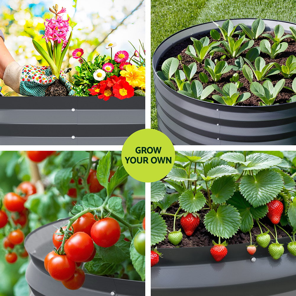 Greenhouses & Accessories: Green Fingers Garden Bed 80X68cm Planter Box