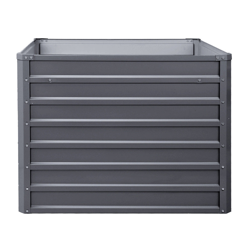 Garden Beds & Planters: Green Fingers 2x Garden Bed 100x100x77cm Planter Box Raised Container Galvanised