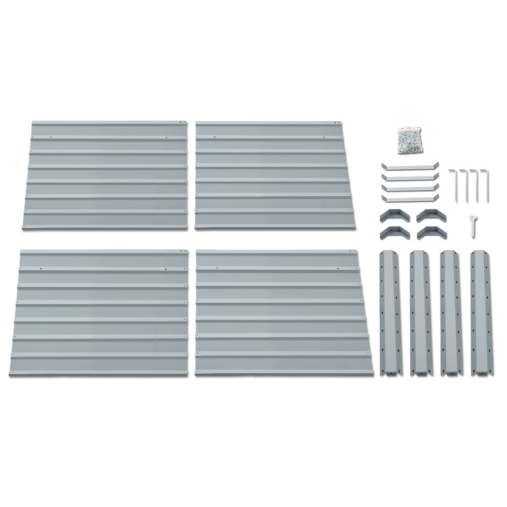Garden Beds & Planters: Green Fingers 2x Garden Bed 100x100x77cm Planter Box Raised Container Galvanised