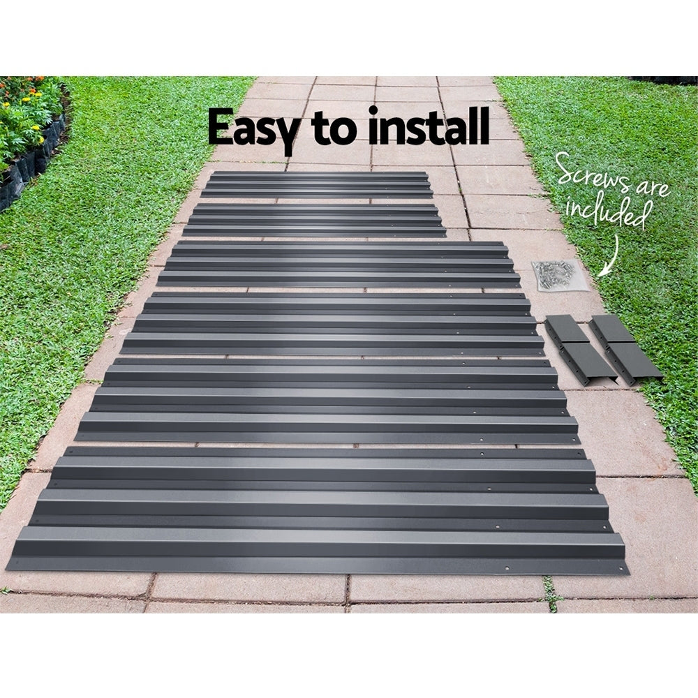 Garden Beds & Planters: Green Fingers 2x Garden Bed 120x90cm Planter Box Raised Container Galvanised Herb