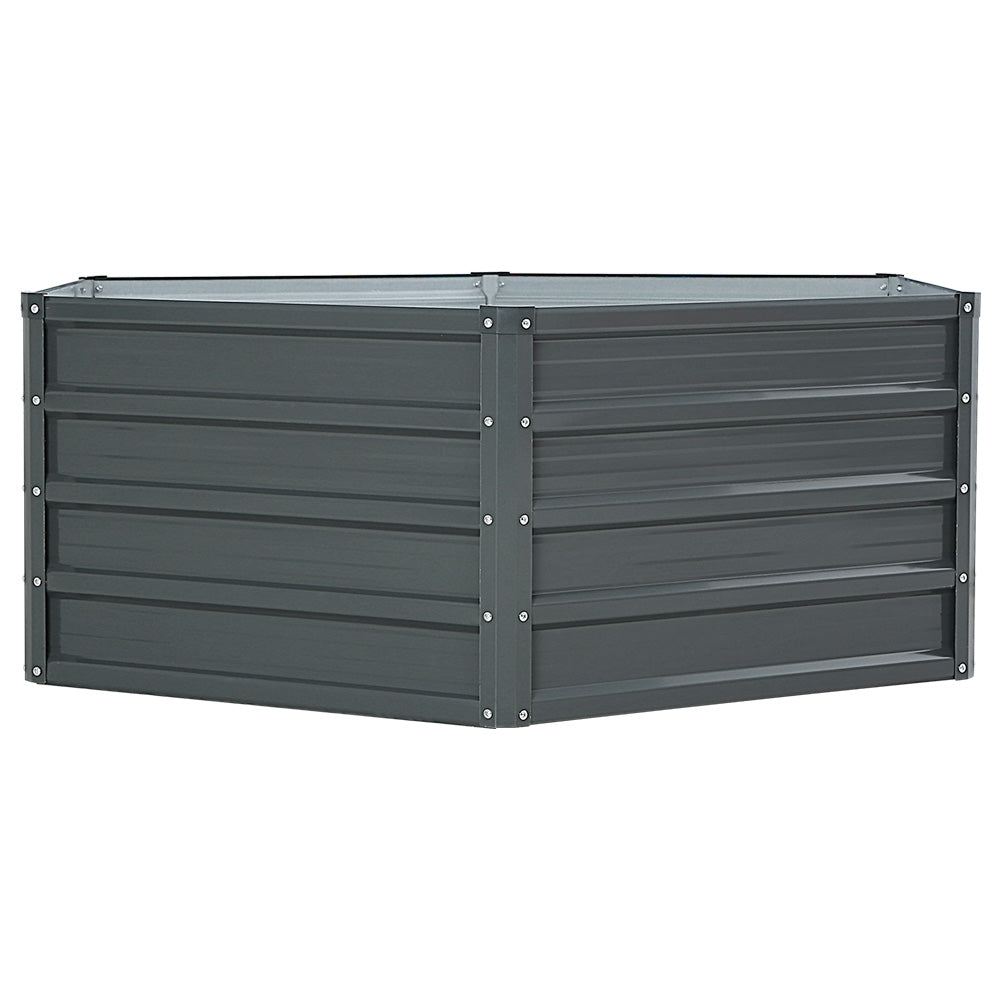 Garden Beds & Planters: Green Fingers 2x Garden Bed 130x130x46cm Planter Box Raised Container Galvanised