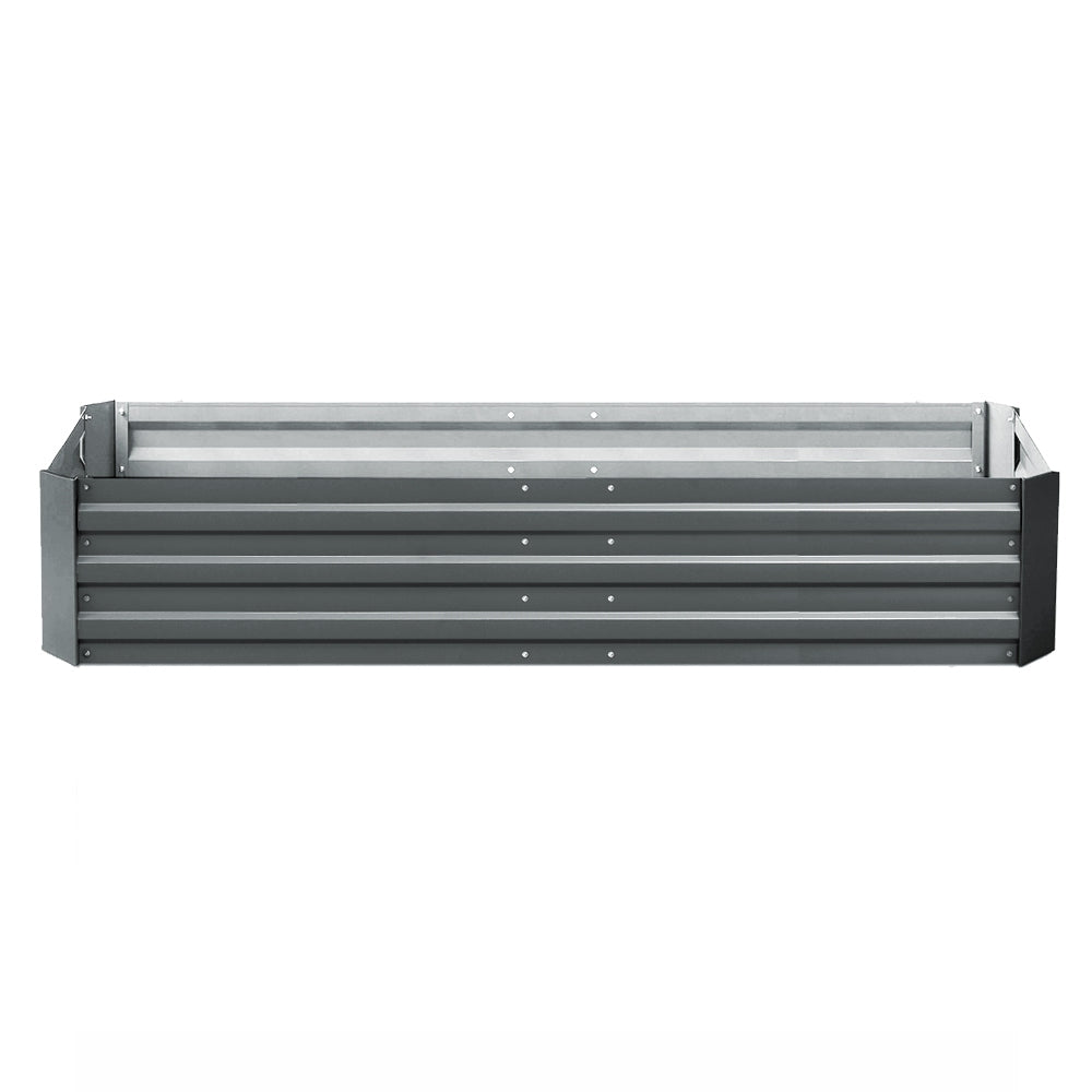 Garden Beds & Planters: Green Fingers 2x Garden Bed 210x90cm Planter Box Raised Container Galvanised Herb