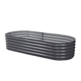 Greenfingers Garden Bed 160X80X42cm Oval Planter Box Raised Container Galvanised