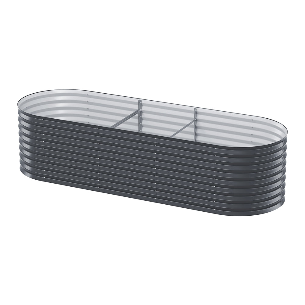 Greenhouses & Accessories: Green Fingers Garden Bed 240X80X56cm Oval Planter Box