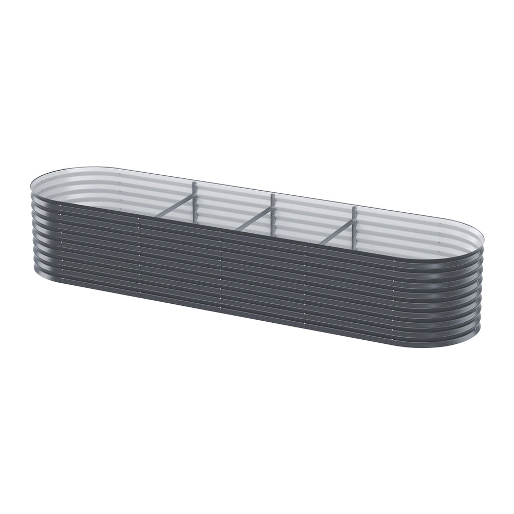 Greenhouses & Accessories: Green Fingers Garden Bed 320X80X56cm Oval Planter Box