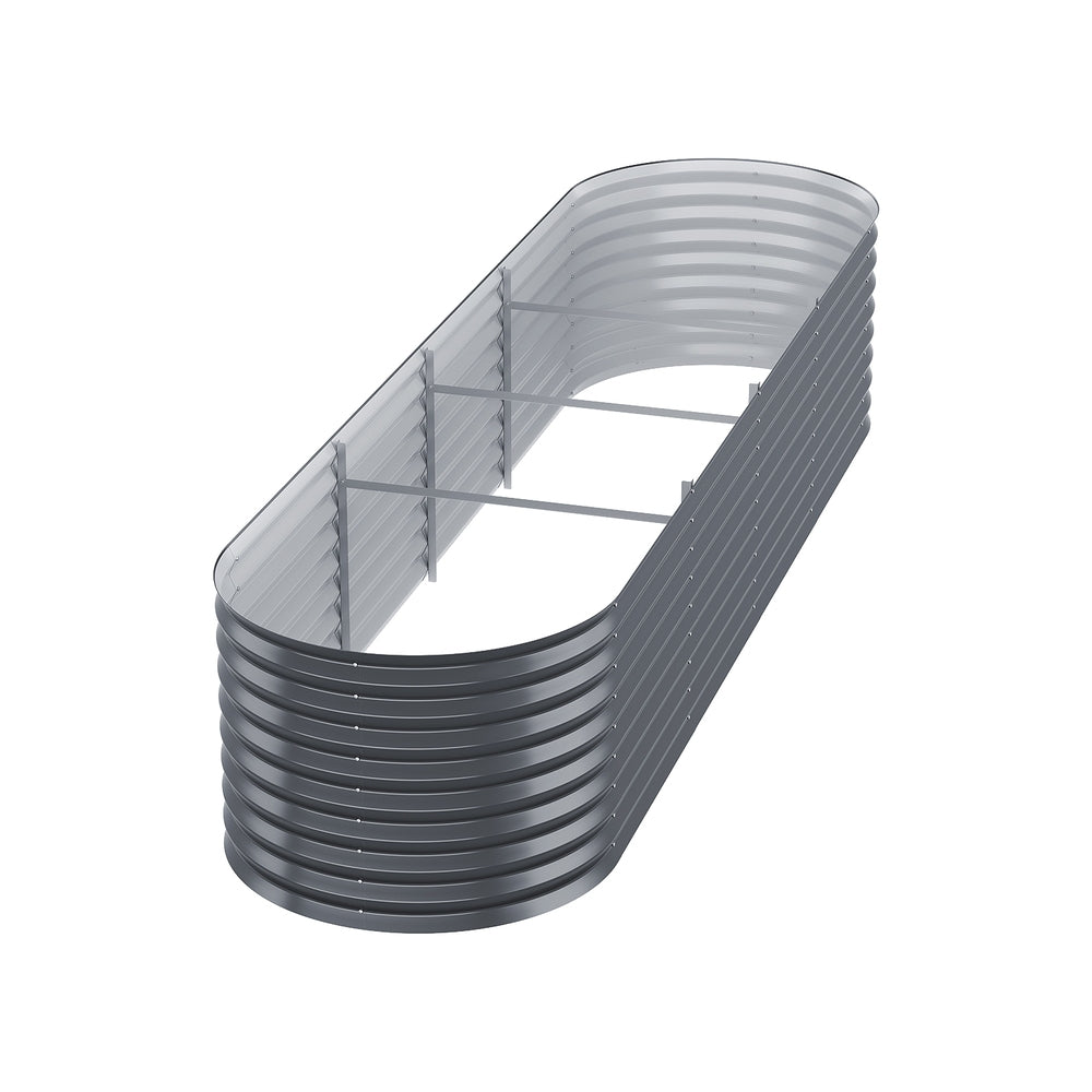 Greenhouses & Accessories: Green Fingers Garden Bed 320X80X56cm Oval Planter Box