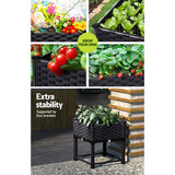 Greenhouses & Accessories: Green Fingers Garden Bed 40x40x23cm PP Planter Box Raised Container Growing Herb