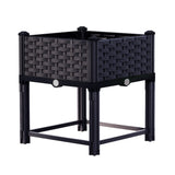 Greenhouses & Accessories: Green Fingers Garden Bed 40x40x23cm PP Planter Box Raised Container Growing Herb