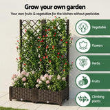 Green Fingers Raised Garden Bed Vertical Planter Self Watering Large Elevated Veggie Box 80x40x122cm