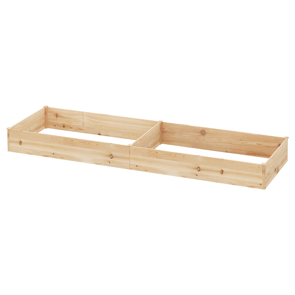 Garden Beds & Planters: Green Fingers Garden Bed 150x90x30cm Wooden Planter Box Raised Container Growing
