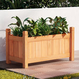 Garden Beds & Planters: Green Fingers Garden Bed 60x30x33cm Wooden Planter Box Raised Container Growing