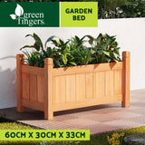 Garden Beds & Planters: Green Fingers Garden Bed 60x30x33cm Wooden Planter Box Raised Container Growing