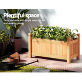 Garden Beds & Planters: Green Fingers Garden Bed 60x30x33cm Wooden Planter Box Raised Container Growing
