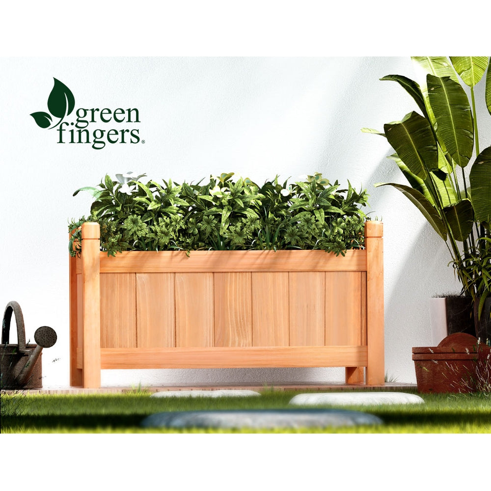 Garden Beds & Planters: Green Fingers Garden Bed 60x30x33cm Wooden Planter Box Raised Container Growing