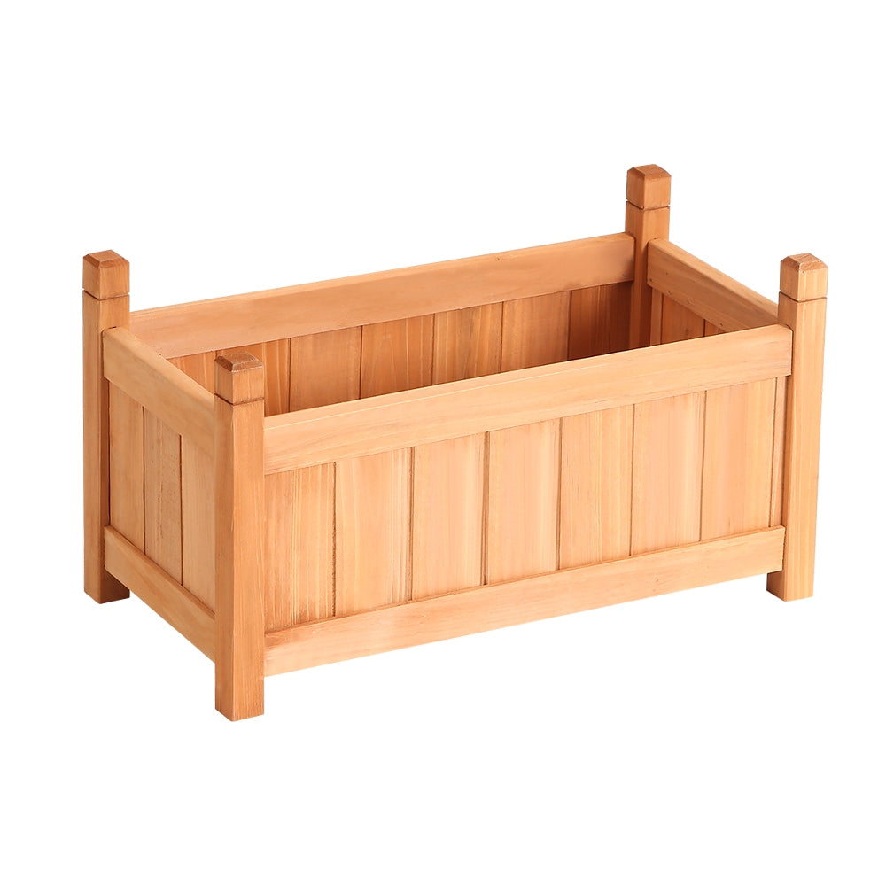 Garden Beds & Planters: Green Fingers Garden Bed 60x30x33cm Wooden Planter Box Raised Container Growing