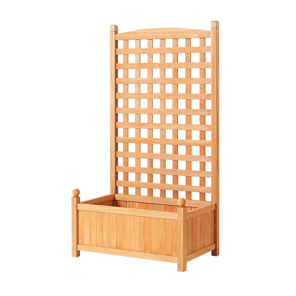 Canopies & Gazebos: Green Fingers Garden Bed Wooden 64x35x115cm Planter Raised Box Container Trellis