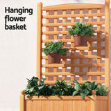 Garden Beds & Planters: Green Fingers 2X Garden Bed Wooden 64x35x115cm Planter Raised Box Container Trellis