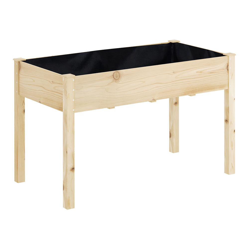Garden Beds & Planters: Green Fingers Garden Bed Elevated 120x60x80cm Wooden Planter Box Raised Container