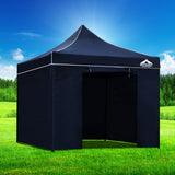 Instahut Gazebo Pop Up Marquee 3x3 Folding Tent Gazebos Camping 500D Oxford Navy
