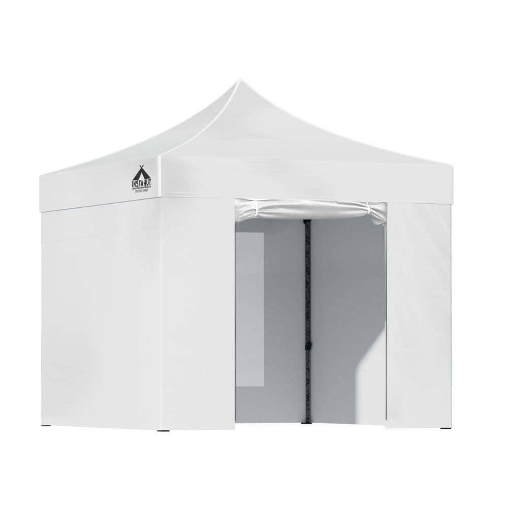 Canopies & Gazebos: Instahut Gazebo Pop Up Marquee 3x3 Folding Tent Wedding Gazebos 500D White