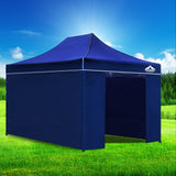 Instahut Gazebo 3x4.5 Pop Up Marquee Folding Tent Wedding Gazebos Camping Outdoor Shade Canopy Blue