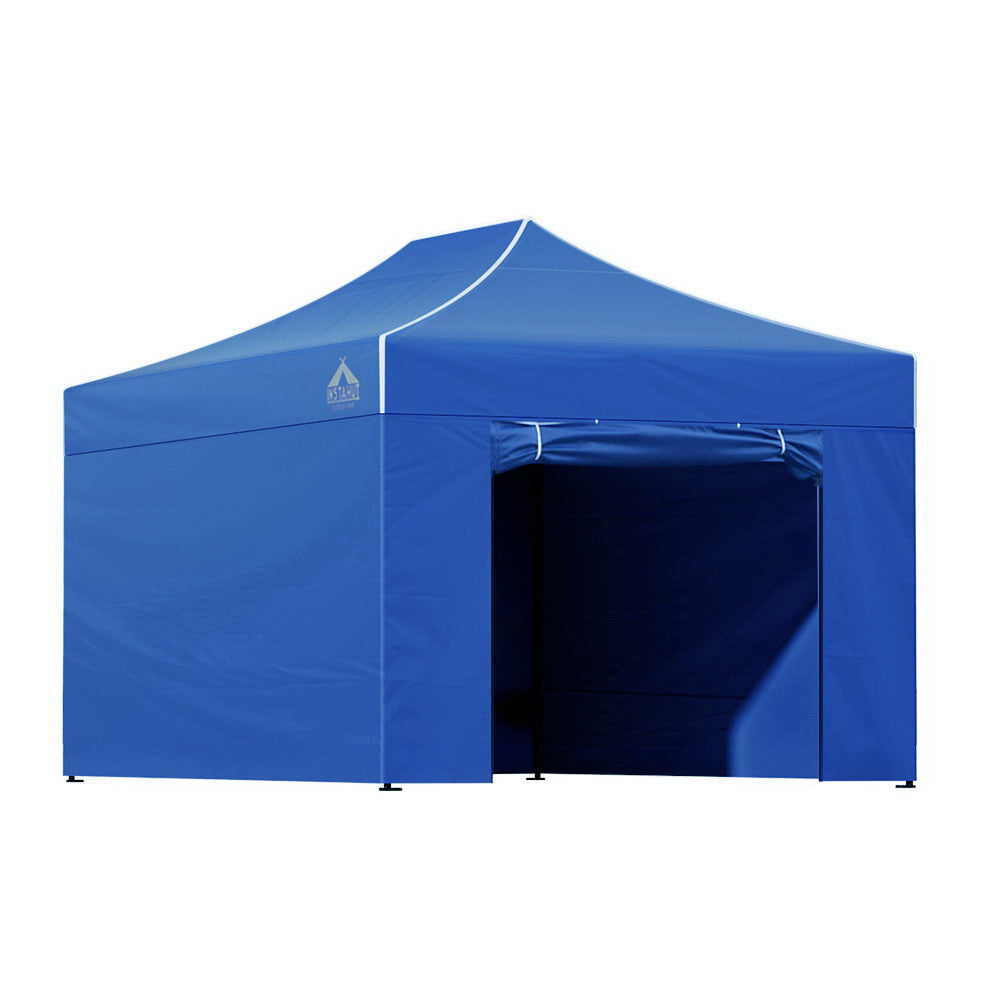Canopies & Gazebos: Instahut Gazebo 3x4.5 Pop Up Marquee Folding Tent Wedding Gazebos Camping Outdoor Shade Canopy Blue