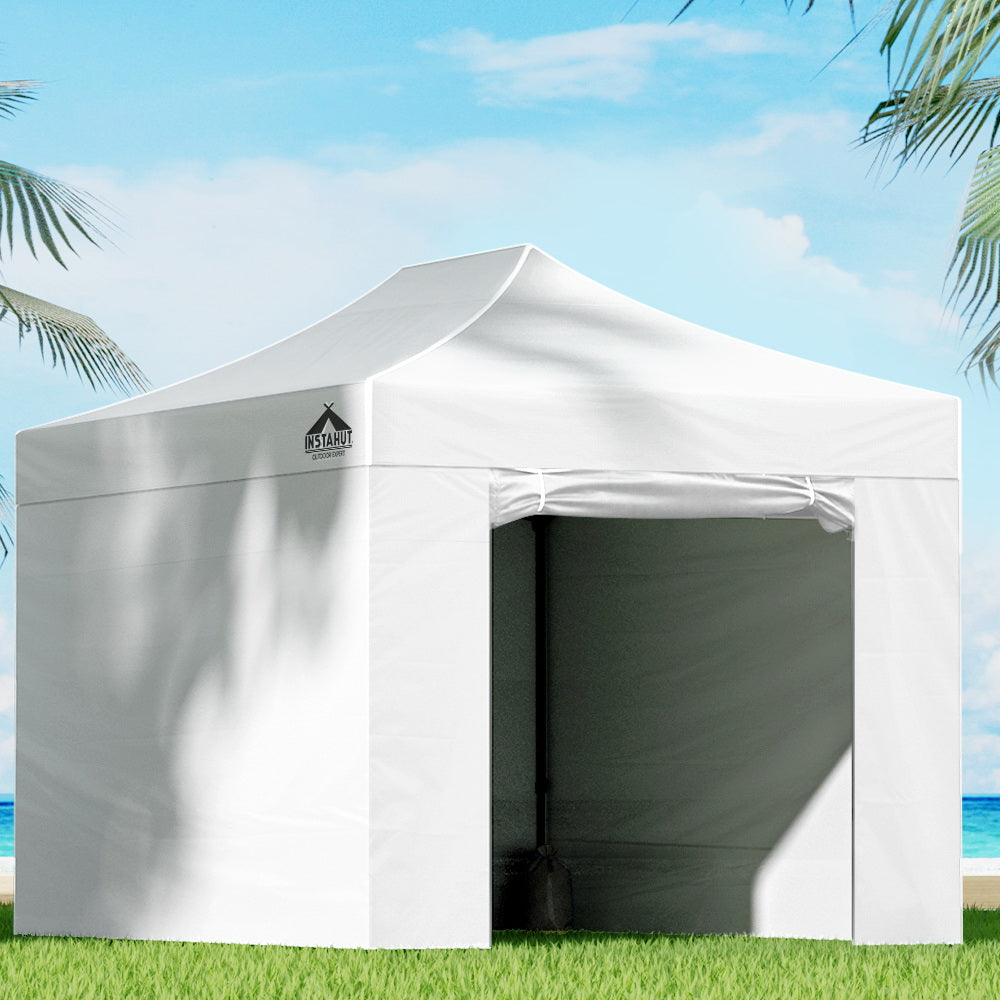 Canopies & Gazebos: Instahut Gazebo 3x4.5 Pop Up Marquee Folding Tent Wedding Gazebos Camping Outdoor Shade Canopy White