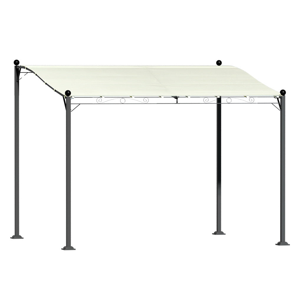 Canopies & Gazebos: Instahut Gazebo Marquee 3m Outdoor Event Wedding Tent Camping Party Shade Iron Art Canopy Beige