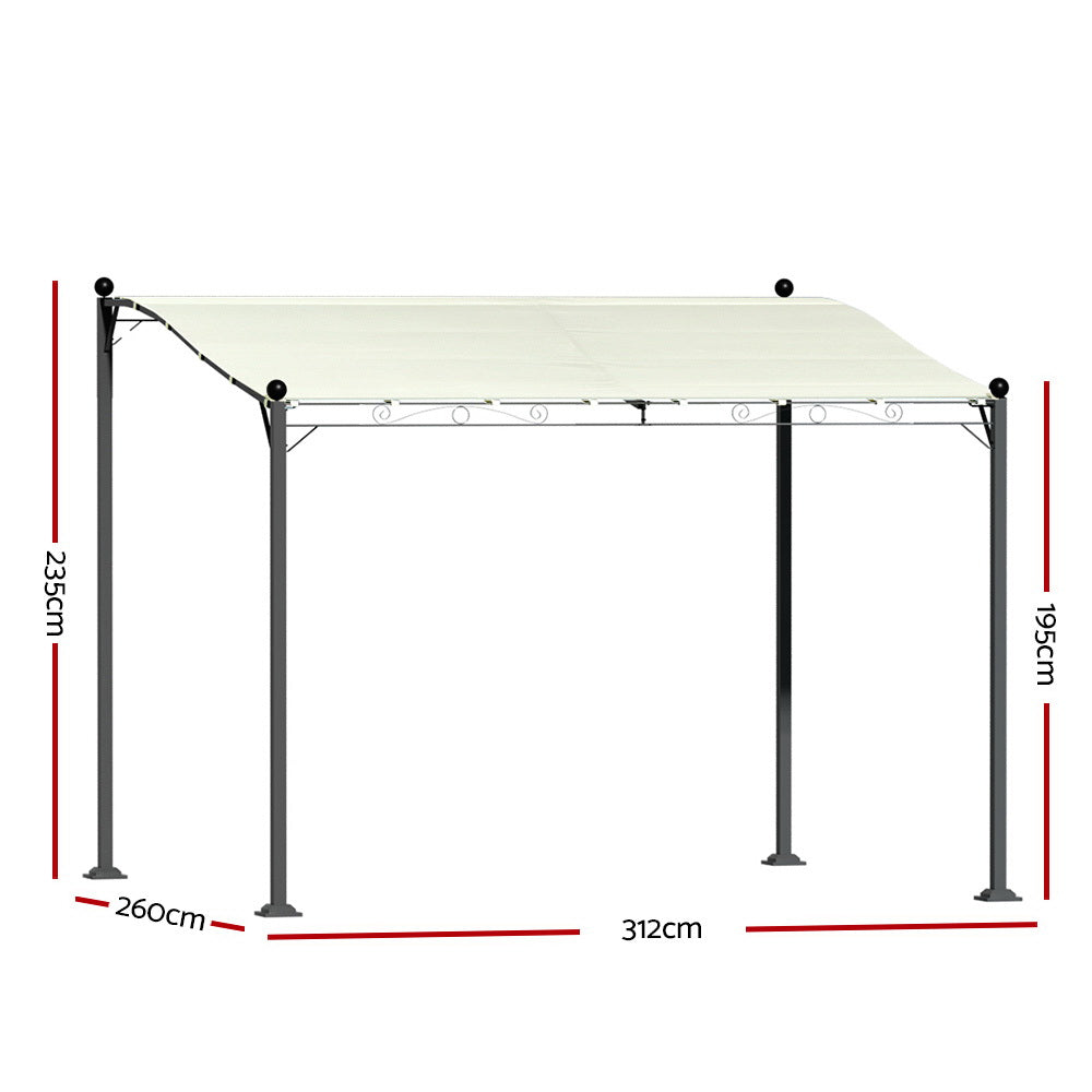 Canopies & Gazebos: Instahut Gazebo Marquee 3m Outdoor Event Wedding Tent Camping Party Shade Iron Art Canopy Beige