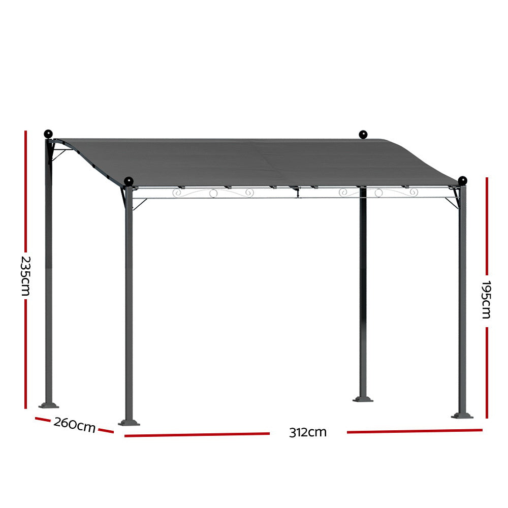 Canopies & Gazebos: Instahut Gazebo Marquee 3m Outdoor Event Wedding Tent Camping Party Shade Iron Art Canopy Grey