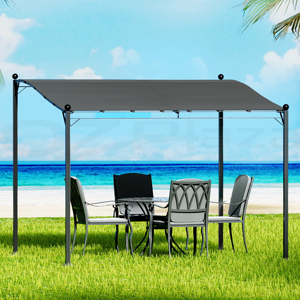 Canopies & Gazebos: Instahut Gazebo Marquee 3m Outdoor Event Wedding Tent Camping Party Shade Iron Art Canopy Grey