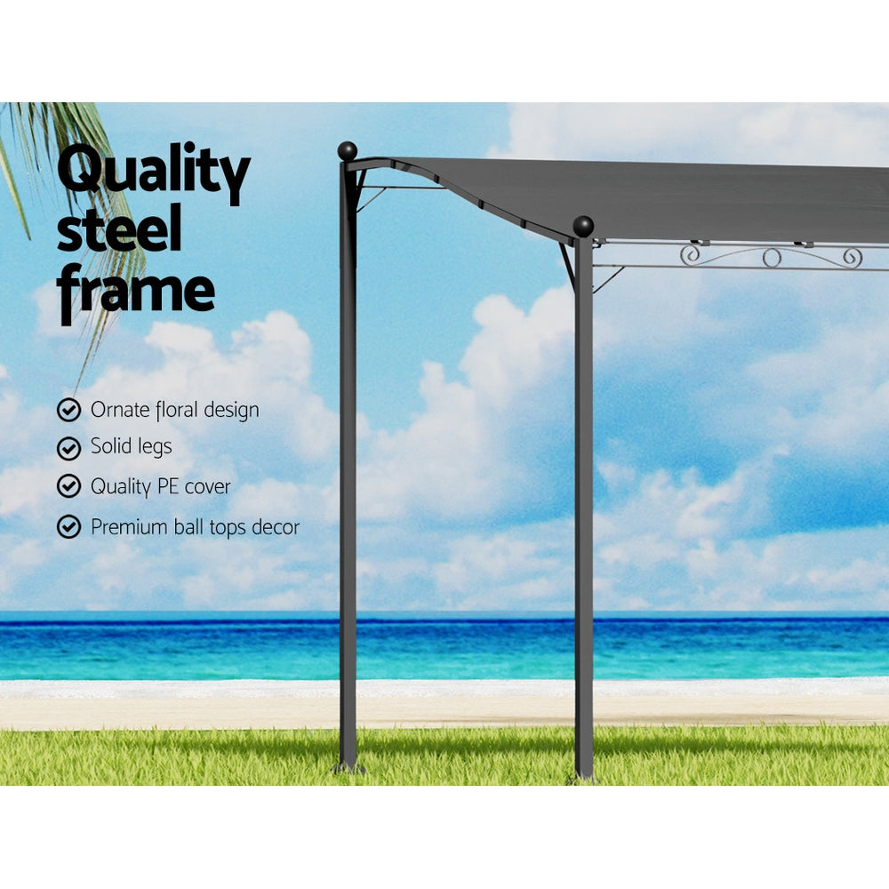 Canopies & Gazebos: Instahut Gazebo Marquee 3m Outdoor Event Wedding Tent Camping Party Shade Iron Art Canopy Grey
