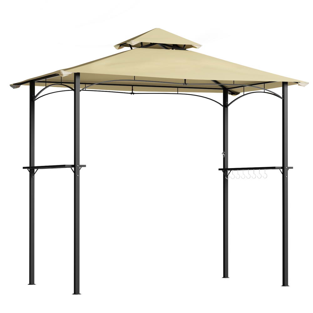 Canopies & Gazebos: Instahut Gazebo Outdoor Patio Marquee BBQ Grill Shelter Garden Shade Hooks Beige