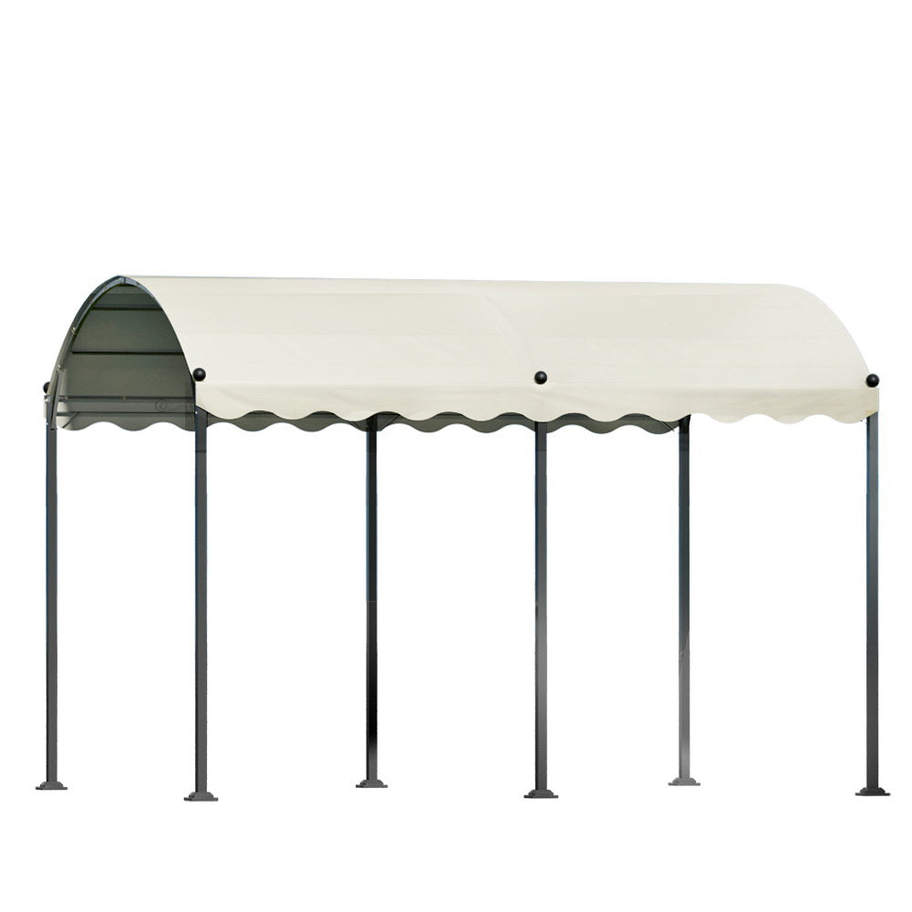 Canopies & Gazebos: Instahut Gazebo Marquee 4x3m Outdoor Event Wedding Tent Camping Party Shade Iron Art Canopy Beige