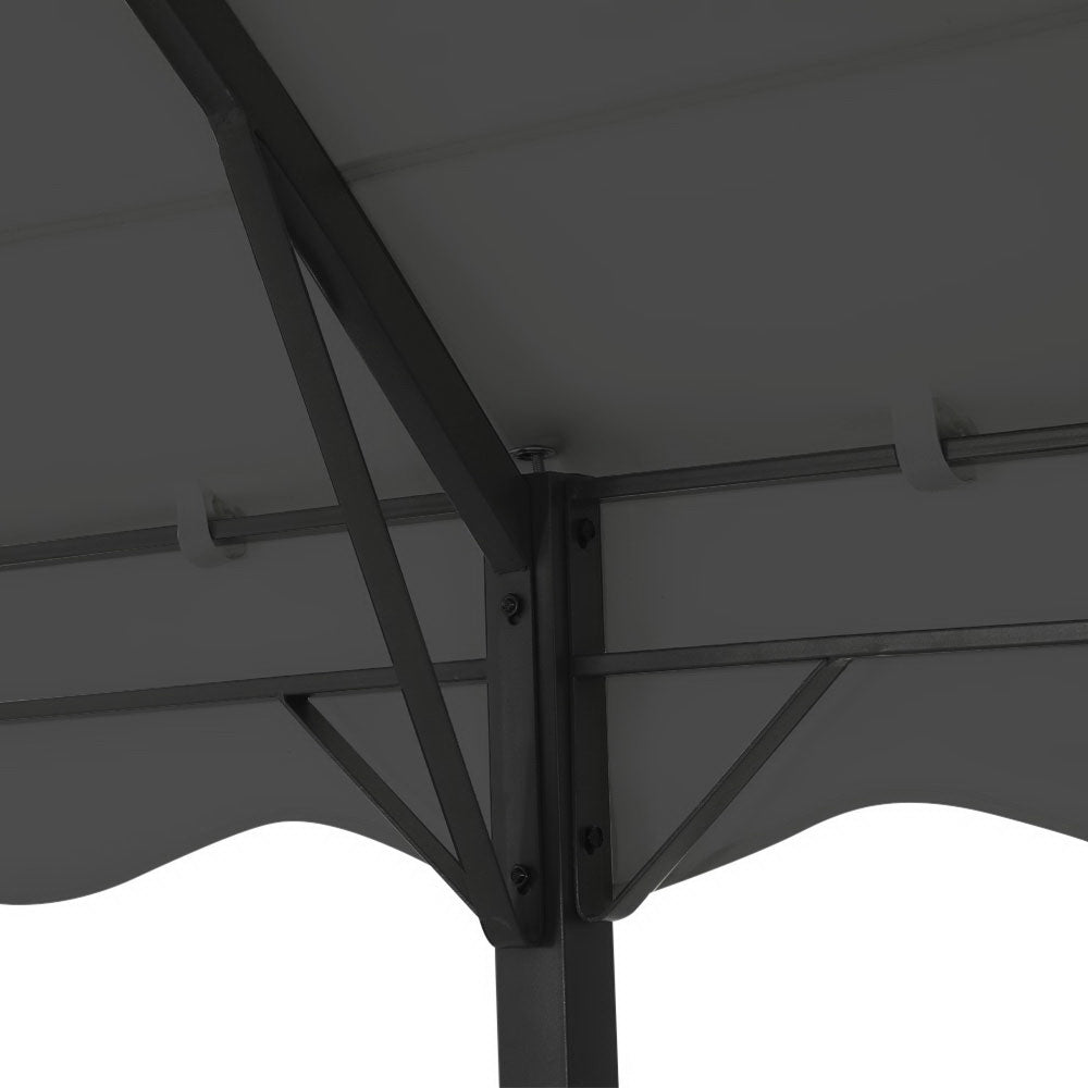 Canopies & Gazebos: Instahut Gazebo Marquee 4x3m Outdoor Event Wedding Tent Camping Party Shade Iron Art Canopy Grey