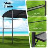 Instahut Gazebo Outdoor BBQ Grill Patio Garden Marquee Shade Shelter Shelf Hooks Grey