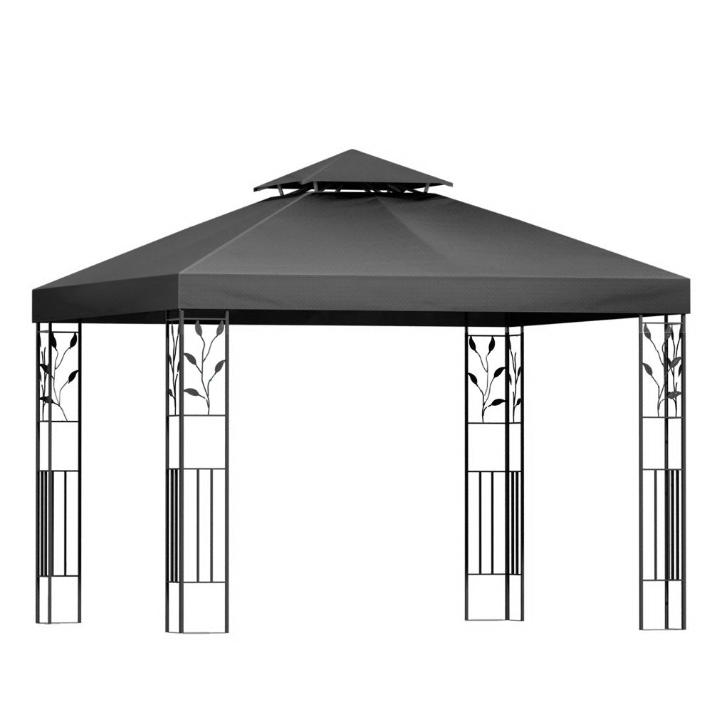 Canopies & Gazebos: Instahut Gazebo 3x3m Marquee Outdoor Wedding Party Event Tent Home Iron Art Shade Grey