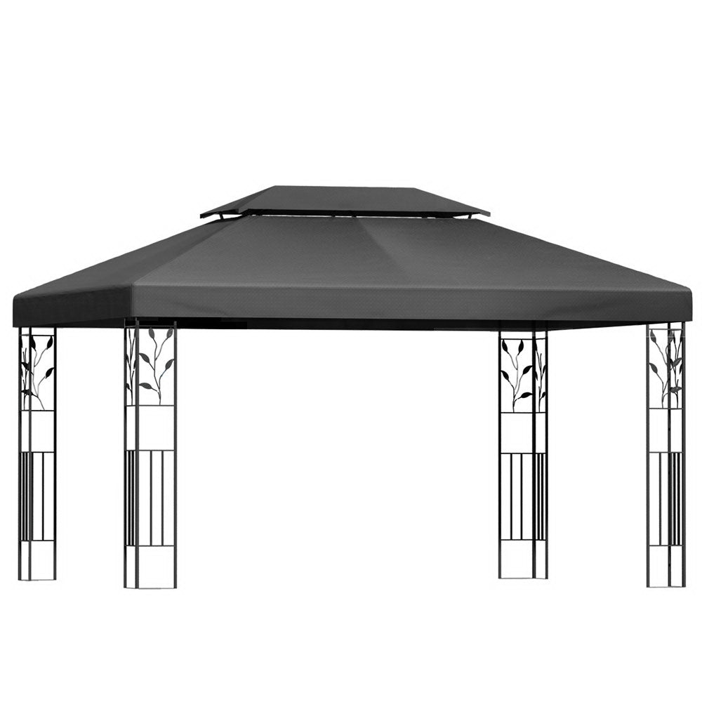 Canopies & Gazebos: Instahut Gazebo 4x3m Marquee Outdoor Wedding Party Event Tent Home Iron Art Shade Grey