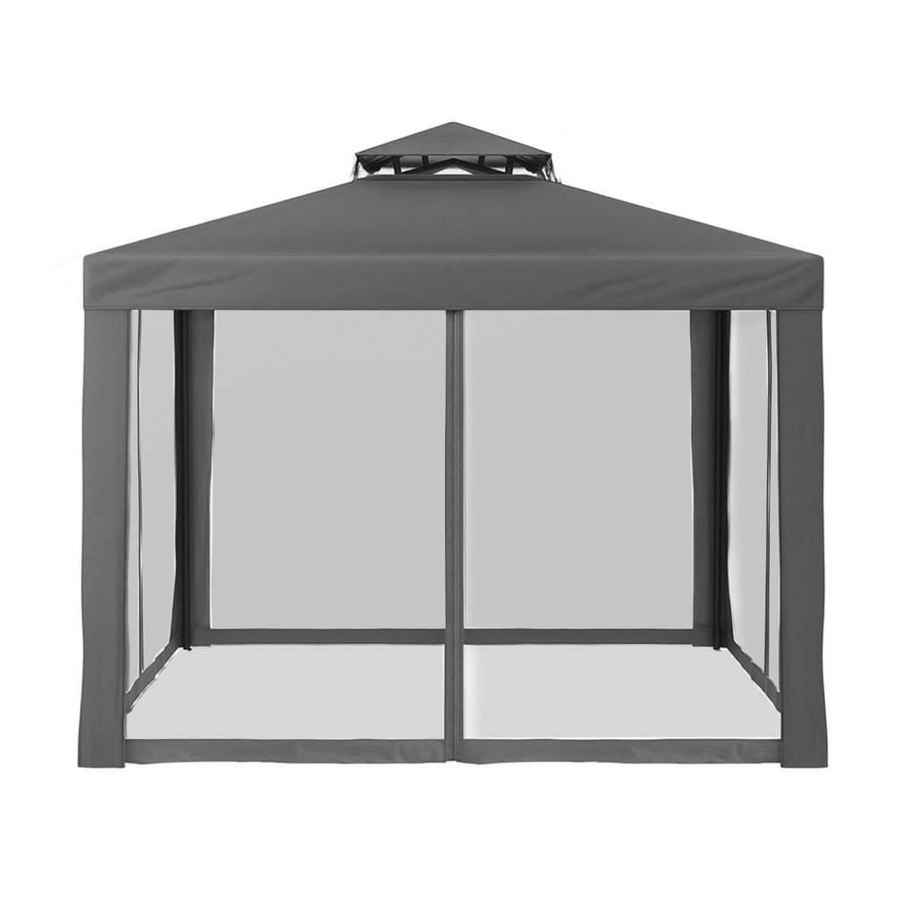 Canopies & Gazebos: Instahut Gazebo Marquee 3m Outdoor Event Tent Camping Party Mesh Wall Canopy Grey
