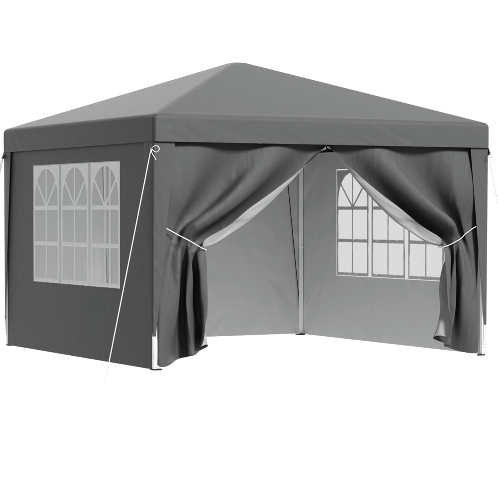 Canopies & Gazebos: Instahut Gazebo 3x3 Pop Up Marquee Folding Tent Wedding Gazebos Camping Outdoor Shade Canopy Gray