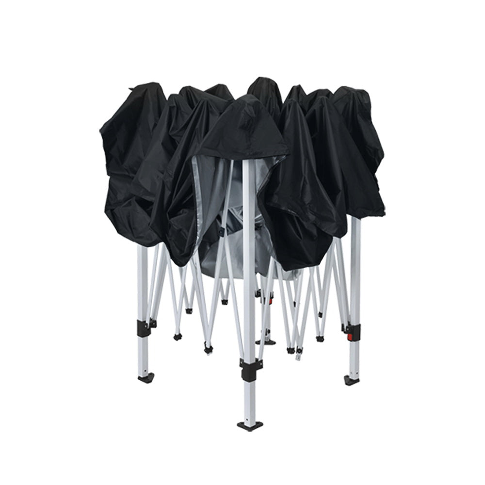Canopies & Gazebos: Instahut Gazebo Pop Up Marquee 3x3m Wedding Party Outdoor Camping Tent Canopy Shade Mesh Wall Black