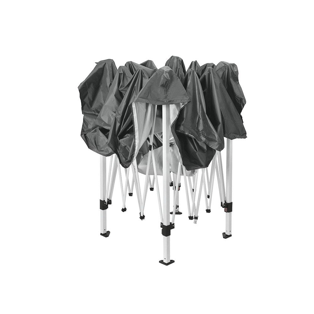 Canopies & Gazebos: Instahut Gazebo Pop Up Marquee 3x3m Wedding Party Outdoor Camping Tent Canopy Shade Mesh Wall Grey